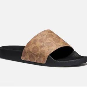 COACH Udele Pool Slide Sandals Brown ans Black -11